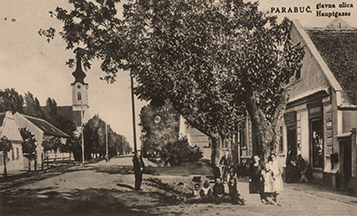 Eine alte Postkarte von Parabutsch